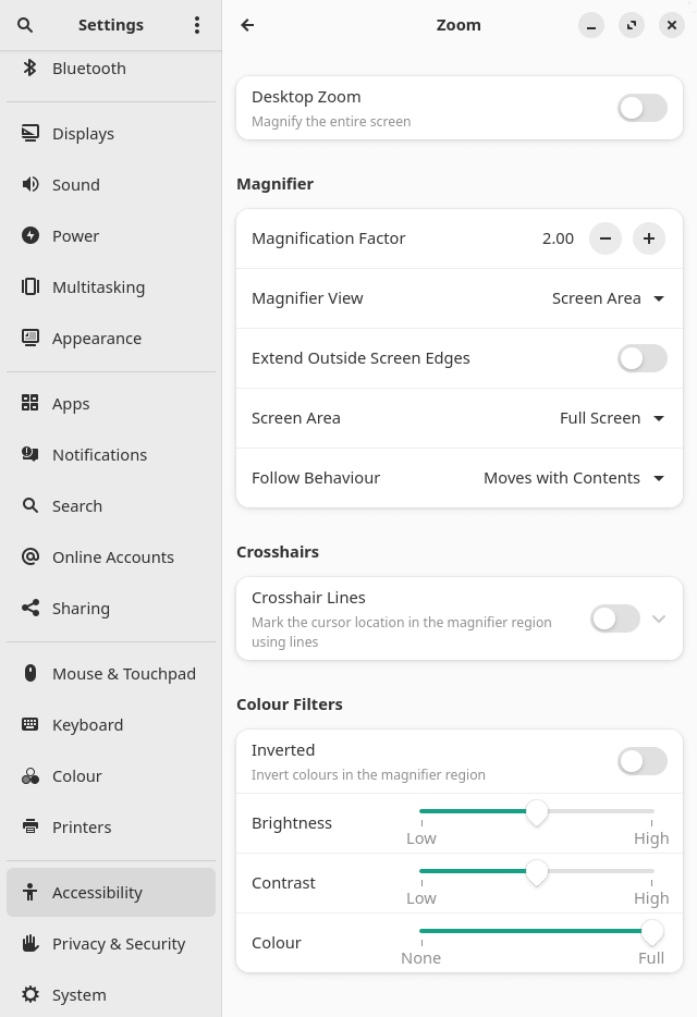 Zoom functionality
